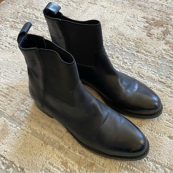Liebeskind Black Leather Ankle Boots Chelsea Boots Booties: 37 - Picture 4 of 16